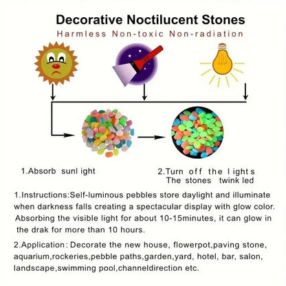 GLOWSTONE KIESEL – Glowing Garden Stones for Magical Night Decoration