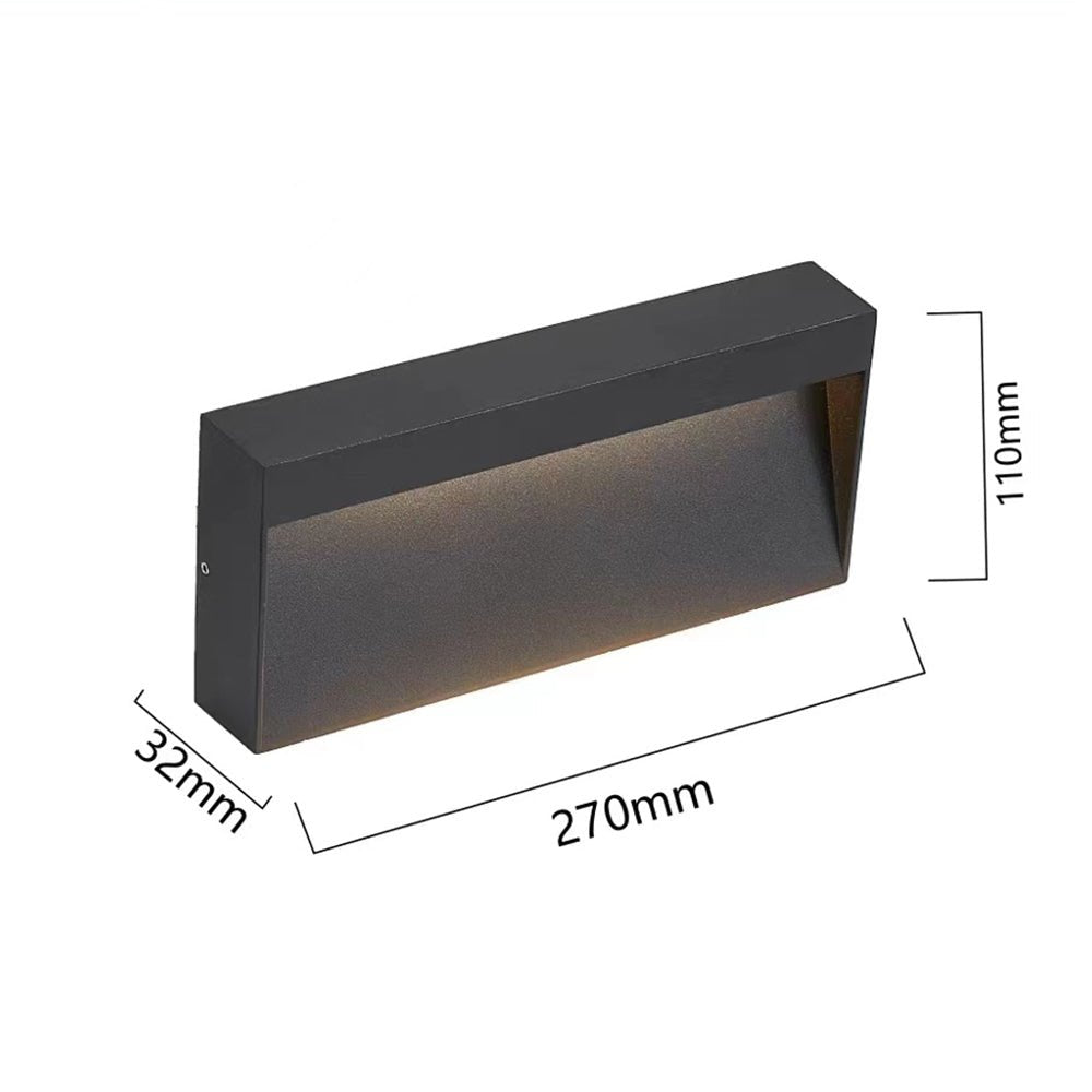 BESEGLOW – Square LED Outdoor Wall Light made of Stainless Steel & Solar