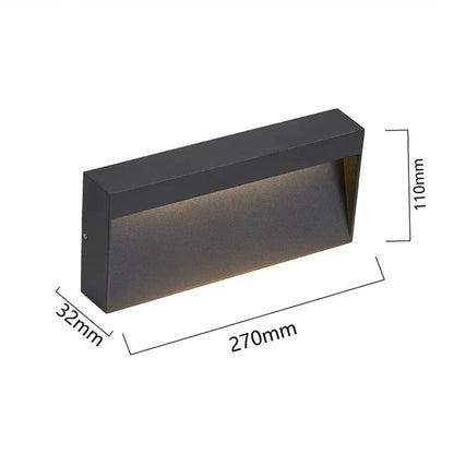 BESEGLOW – Square LED Outdoor Wall Light made of Stainless Steel & Solar
