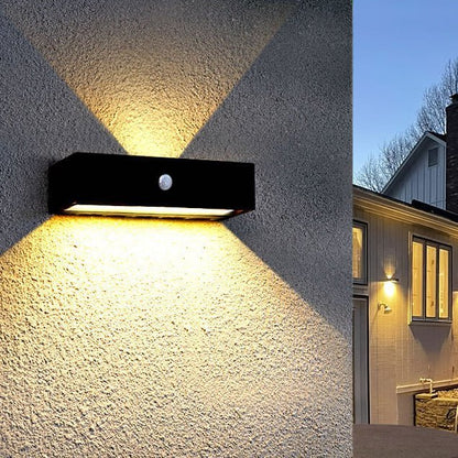 SOLARABATUR – LED Wall Lamp with Top & Bottom Light for Outdoor Use