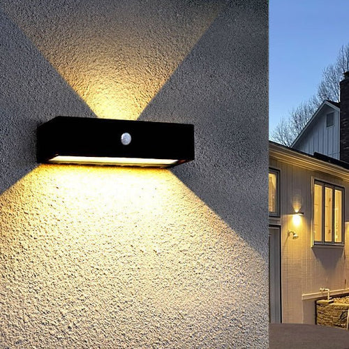 SOLARABATUR – LED Wall Lamp with Top & Bottom Light for Outdoor Use