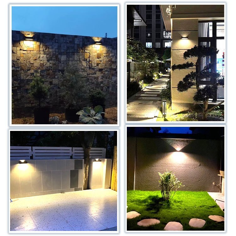SOLARABATUR – LED Wall Lamp with Top & Bottom Light for Outdoor Use