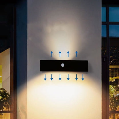 SOLARABATUR – LED Wall Lamp with Top & Bottom Light for Outdoor Use