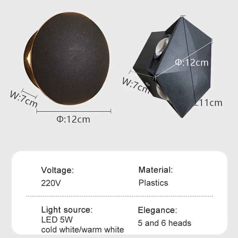 MARPOU – Modern LED Outdoor Wall Light Made of Stainless Steel for Garden & Porch