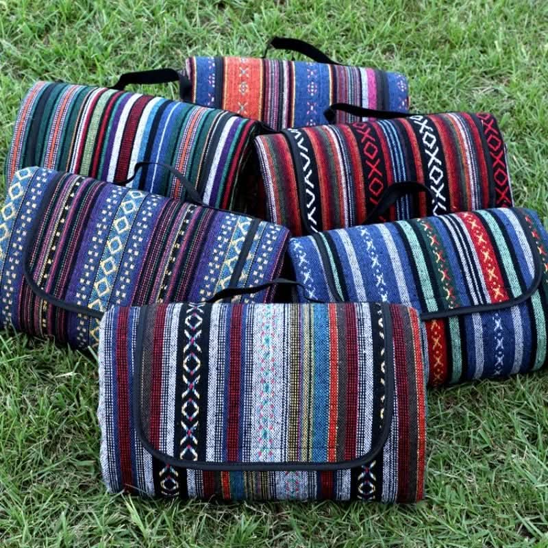CAMPVIBE BLANKET - Waterproof picnic mat in ethnic style for camping & outdoor comfort