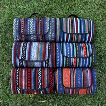 CAMPVIBE BLANKET - Waterproof picnic mat in ethnic style for camping & outdoor comfort