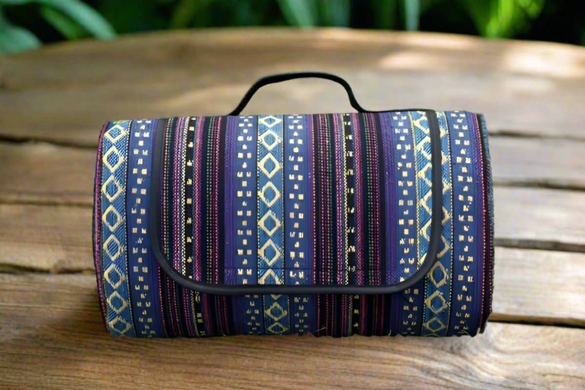 CAMPVIBE BLANKET - Waterproof picnic mat in ethnic style for camping & outdoor comfort