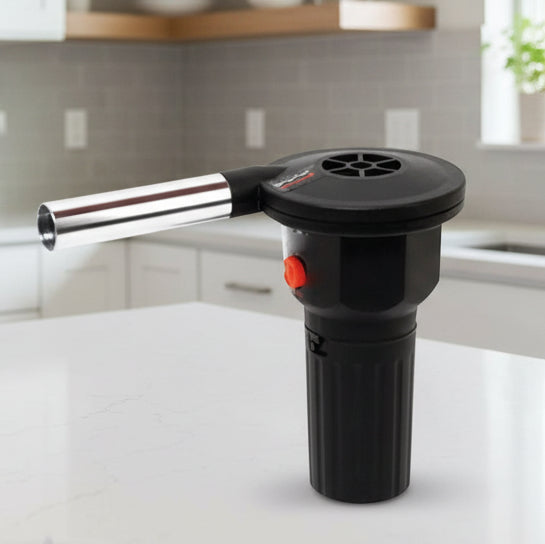 Portable Grill Blower - Portable aluminium fire bellows for quick lighting