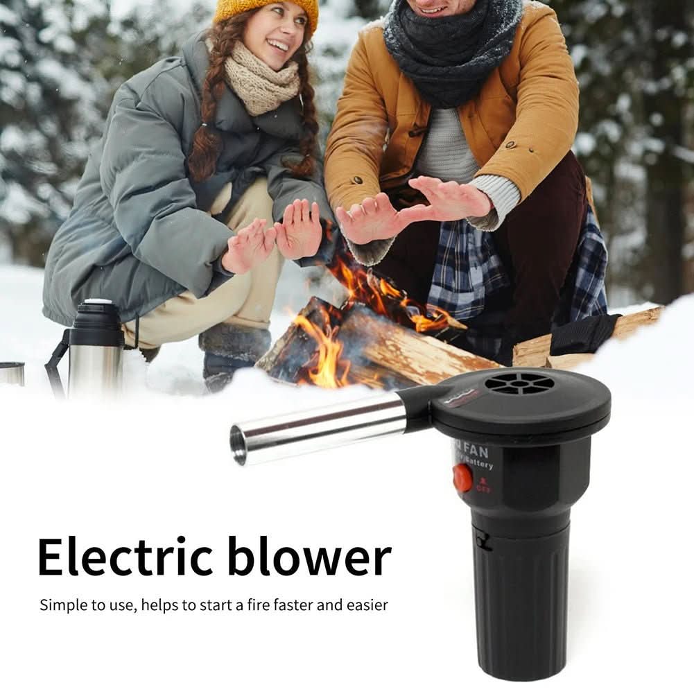 Portable Grill Blower - Portable aluminium fire bellows for quick lighting