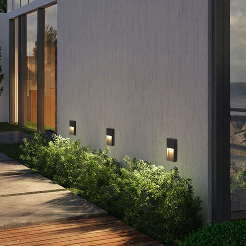 BESEGLOW – Square LED Outdoor Wall Light made of Stainless Steel & Solar