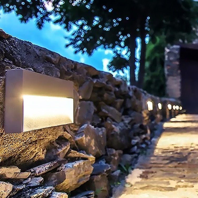 BESEGLOW – Square LED Outdoor Wall Light made of Stainless Steel & Solar