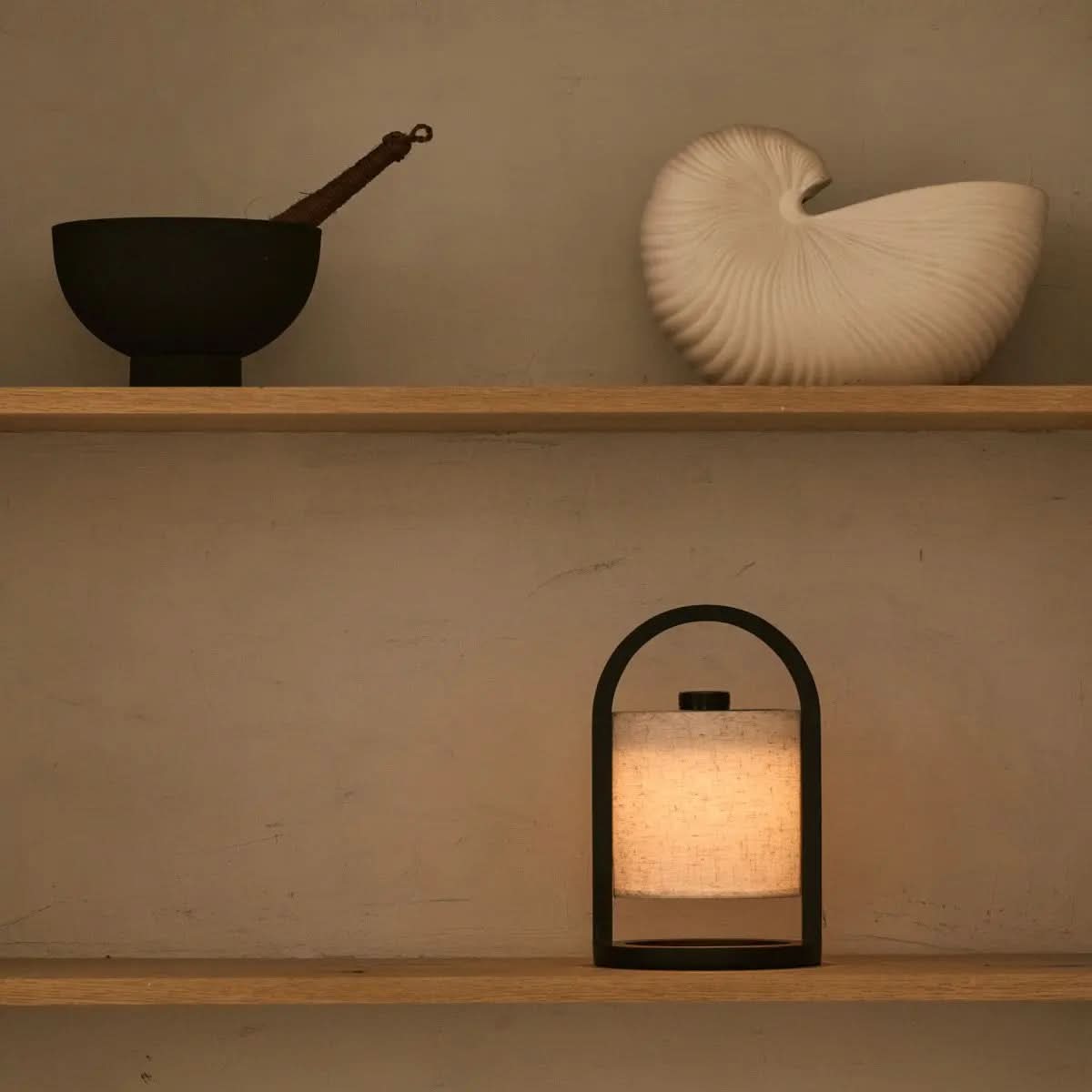 LUMIWOOD - LED Table Lamp – Wireless, 3 Light Modes & Battery up to 100 Hours