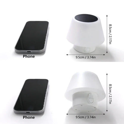 SOLARAURA – portable solar table lamp with 4 modes & IP64 protection for outdoor and camping