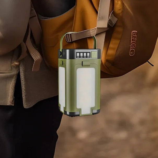 SOLATENT - Foldable Solar Camping Lamp with 6 Modes for Outdoor and Emergency Use.