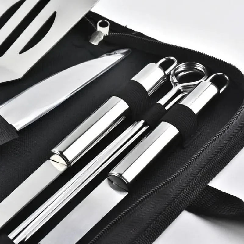 GrillMaster Pro – Stainless Steel Barbecue Tool Set for Outdoors