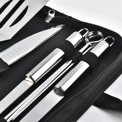 GrillMaster Pro – Stainless Steel Barbecue Tool Set for Outdoors