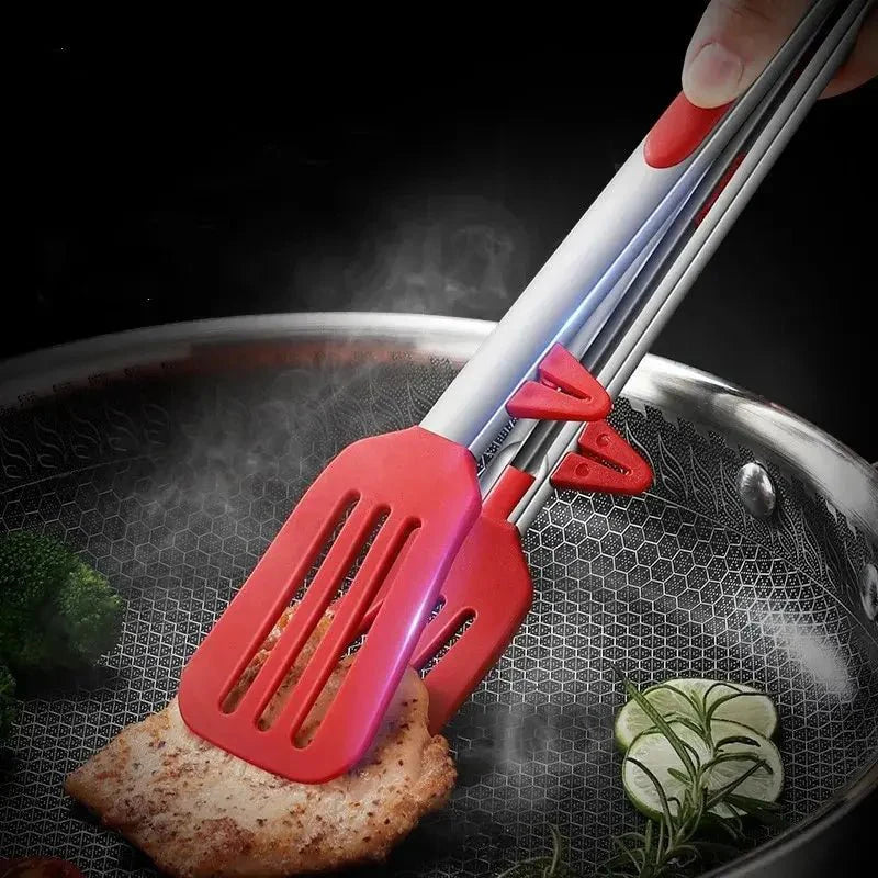 SILICLIP – Silicone BBQ Tongs with Anti-Burn Handle