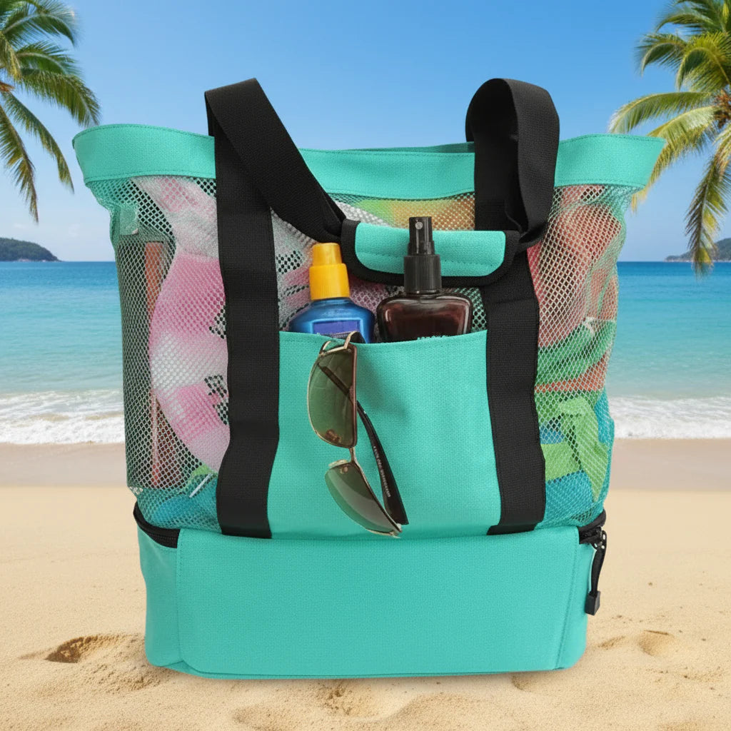BEACHMATE – Waterproof Beach and Picnic Bag with Mesh Design