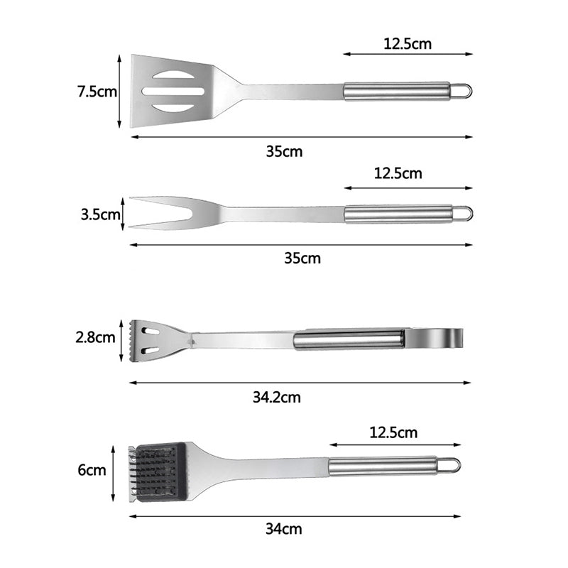 GrillMaster Pro – Stainless Steel Barbecue Tool Set for Outdoors