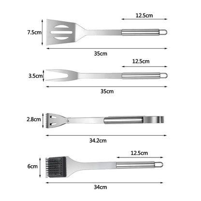 GrillMaster Pro – Stainless Steel Barbecue Tool Set for Outdoors