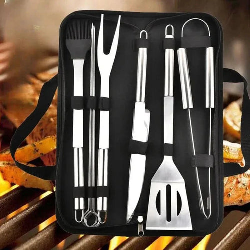 GrillMaster Pro – Stainless Steel Barbecue Tool Set for Outdoors