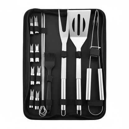 GrillMaster Pro – Stainless Steel Barbecue Tool Set for Outdoors