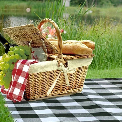 PICSTYLE – Waterproof Checkered Picnic Blanket with Practical Carry Strap