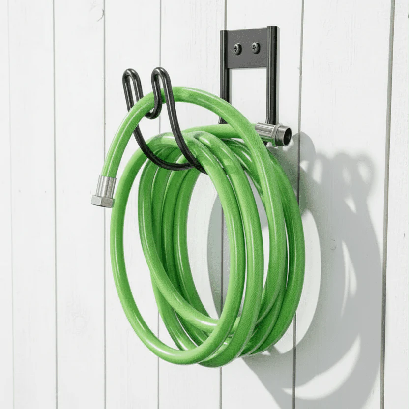 IRONFLOW – Robust Metal Garden Hose Holder for Wall-Mounted Outdoor Storage