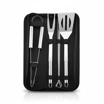 GrillMaster Pro – Stainless Steel Barbecue Tool Set for Outdoors