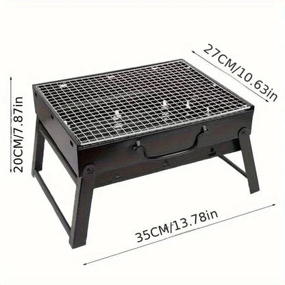 CAMPFLARE – Stainless Steel Charcoal Grill for Compact Outdoor Grilling