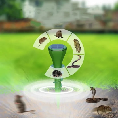 Solar Mole Repellent - Effective defence with vibration for garden & lawn