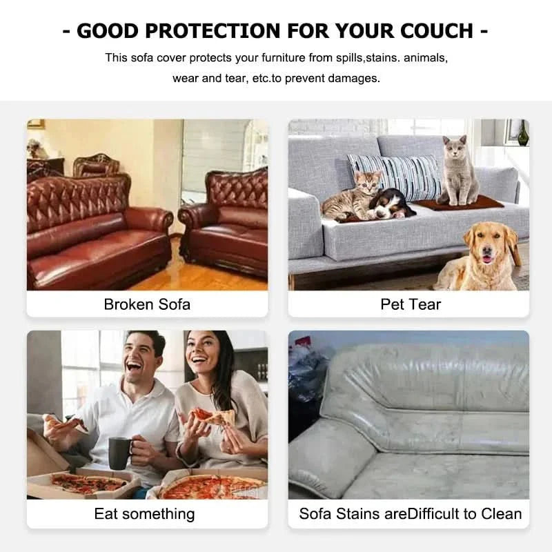 CUSHIONWRAP – Stretch Sofa Cover with Water-Repellent Protection