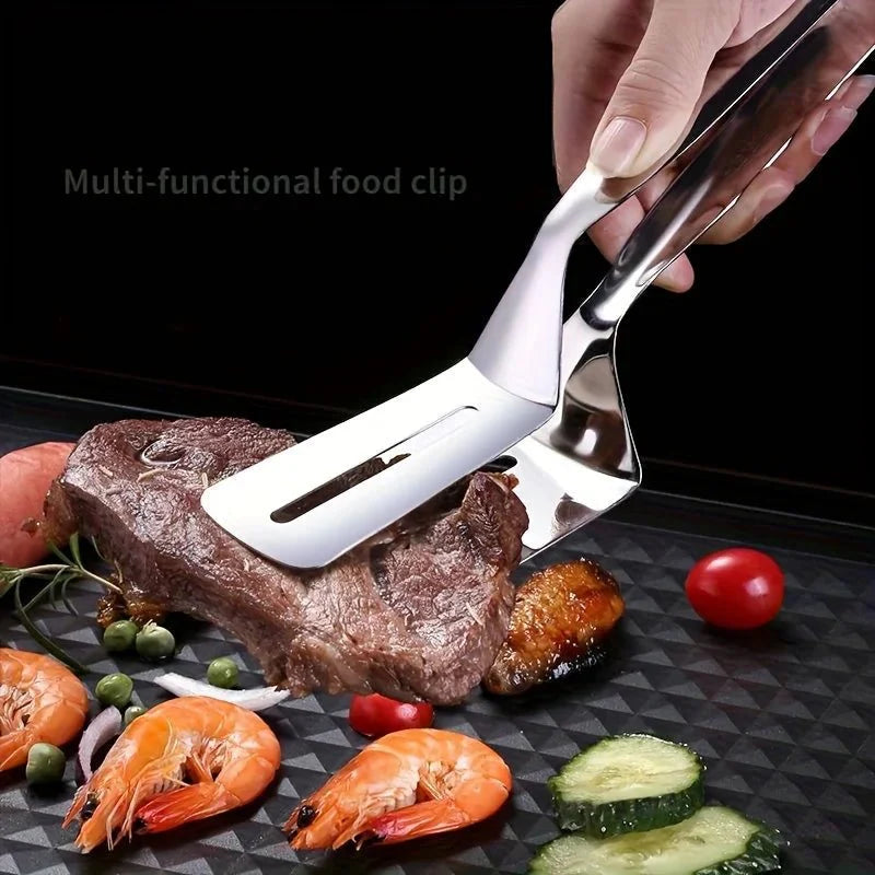 CLAMPSPAT – Stainless Steel Spatula Tongs for BBQ & Kitchen