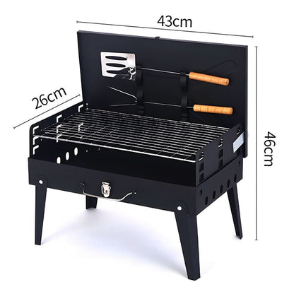 GrillMate Fold - Foldable steel garden barbecue for camping & garden