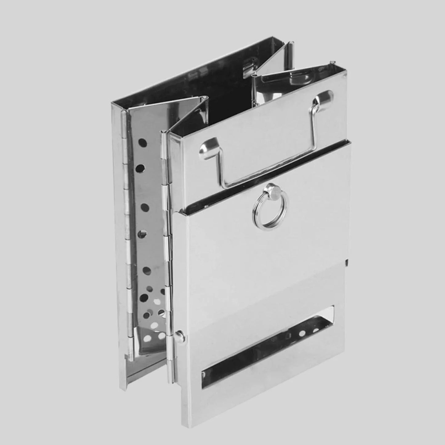 EcoCamp – Foldable Stainless Steel Wood Stove for Outdoor Use