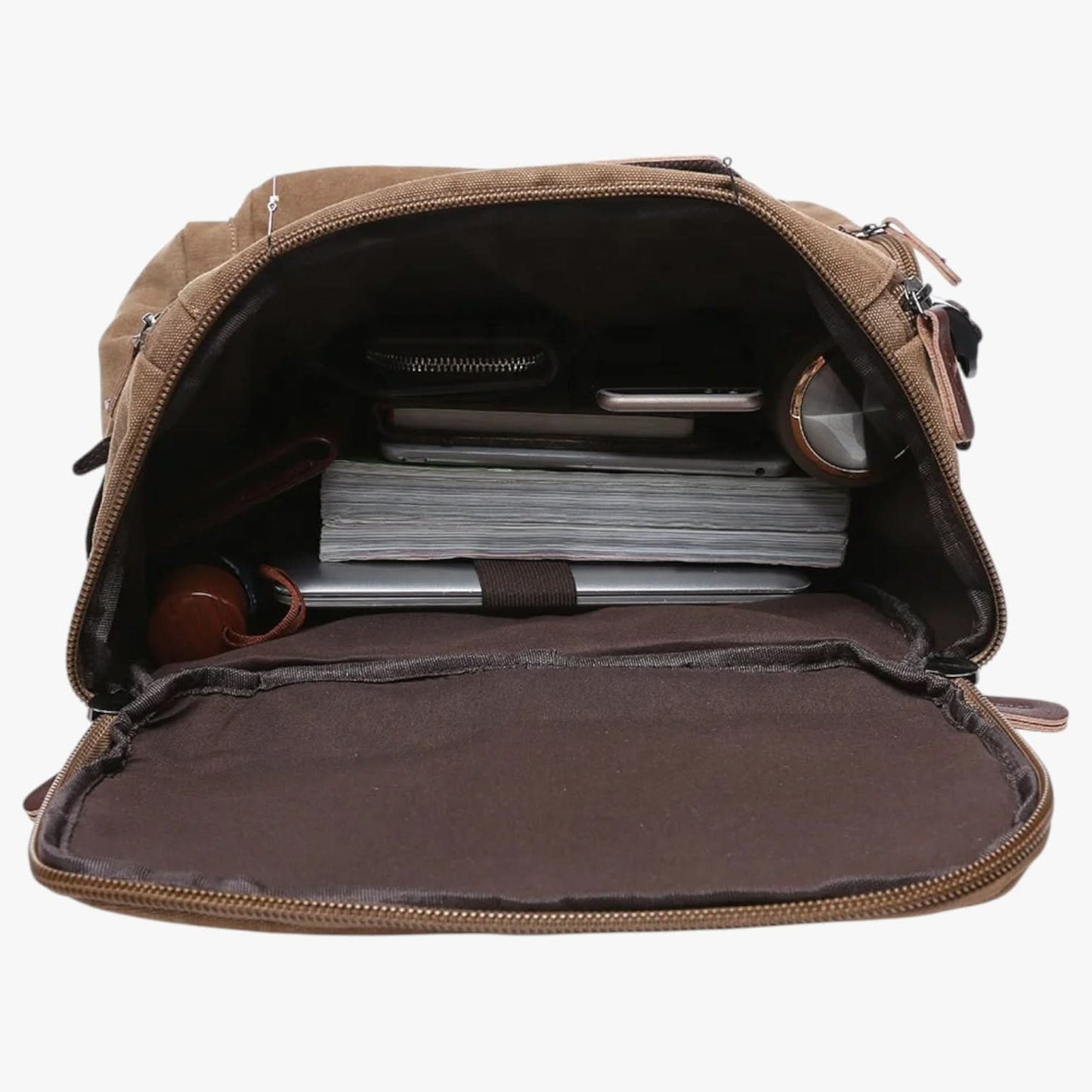 VINTAGECANVAS Backpack – Stylish & Functional with Laptop Compartment for Everyday Use & Adventure