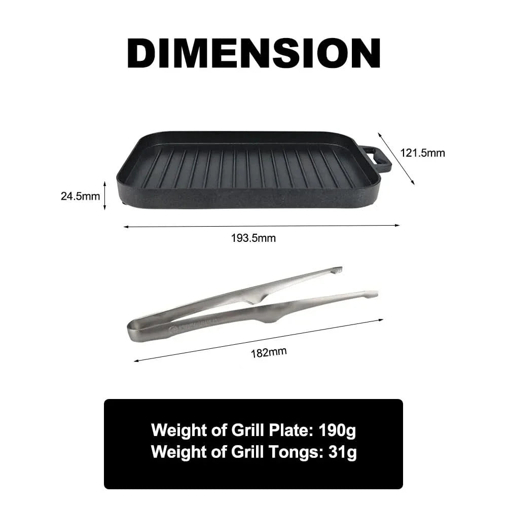 CAMPMASTER – Small Grill Plate Set for Portable Outdoor Cooking