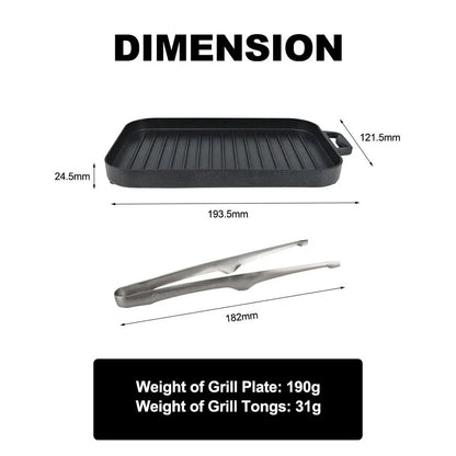 CAMPMASTER – Small Grill Plate Set for Portable Outdoor Cooking