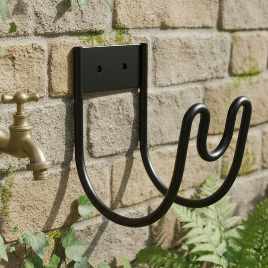 IRONFLOW – Robust Metal Garden Hose Holder for Wall-Mounted Outdoor Storage