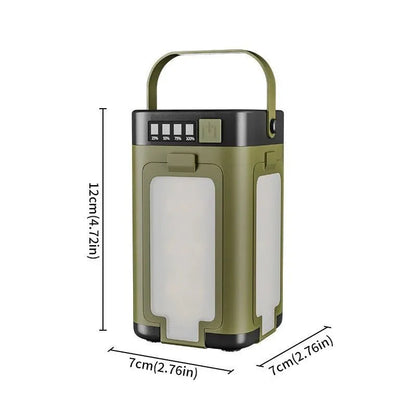 SOLATENT - Foldable Solar Camping Lamp with 6 Modes for Outdoor and Emergency Use.