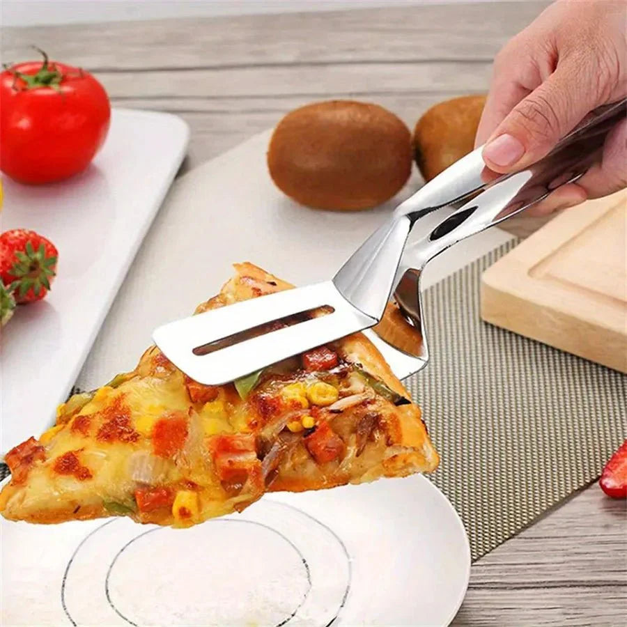 CLAMPSPAT – Stainless Steel Spatula Tongs for BBQ & Kitchen