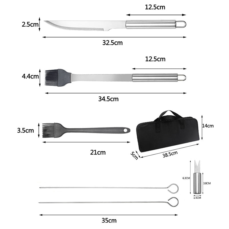 GrillMaster Pro – Stainless Steel Barbecue Tool Set for Outdoors