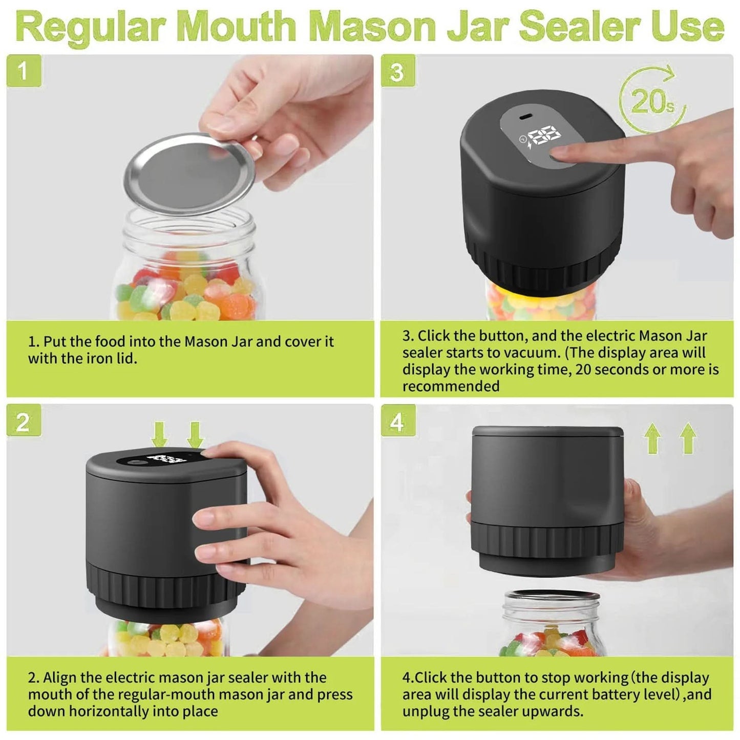 VACUUMSEALER - Portable Electric Vacuum Sealer for Fresh and Airtight Storage