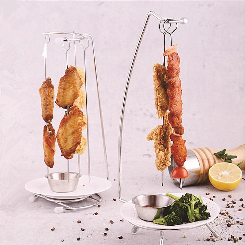 SKWERK – Stainless Steel Grill Skewer Set with Grill Rack for Effortless Outdoor Grilling
