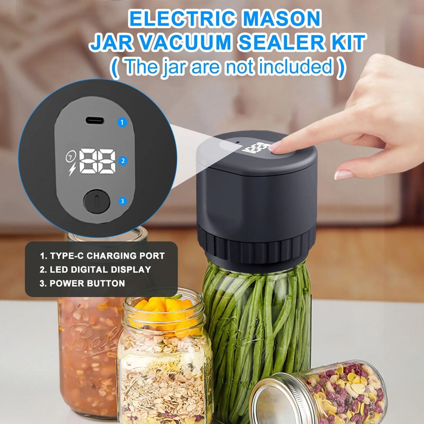 VACUUMSEALER - Portable Electric Vacuum Sealer for Fresh and Airtight Storage