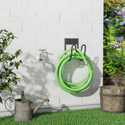 IRONFLOW – Robust Metal Garden Hose Holder for Wall-Mounted Outdoor Storage