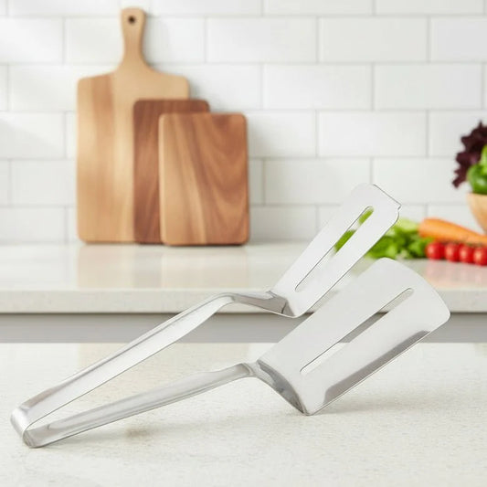 CLAMPSPAT – Stainless Steel Spatula Tongs for BBQ & Kitchen