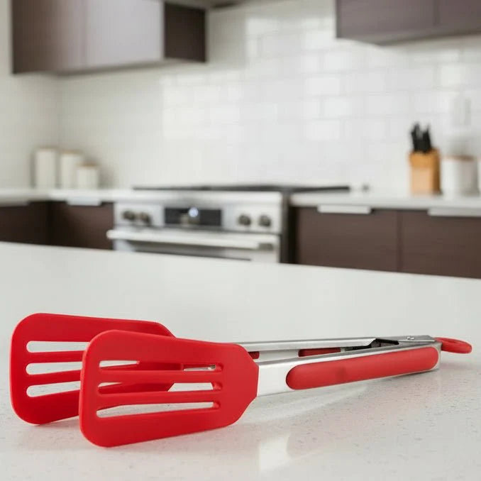 SILICLIP – Silicone BBQ Tongs with Anti-Burn Handle