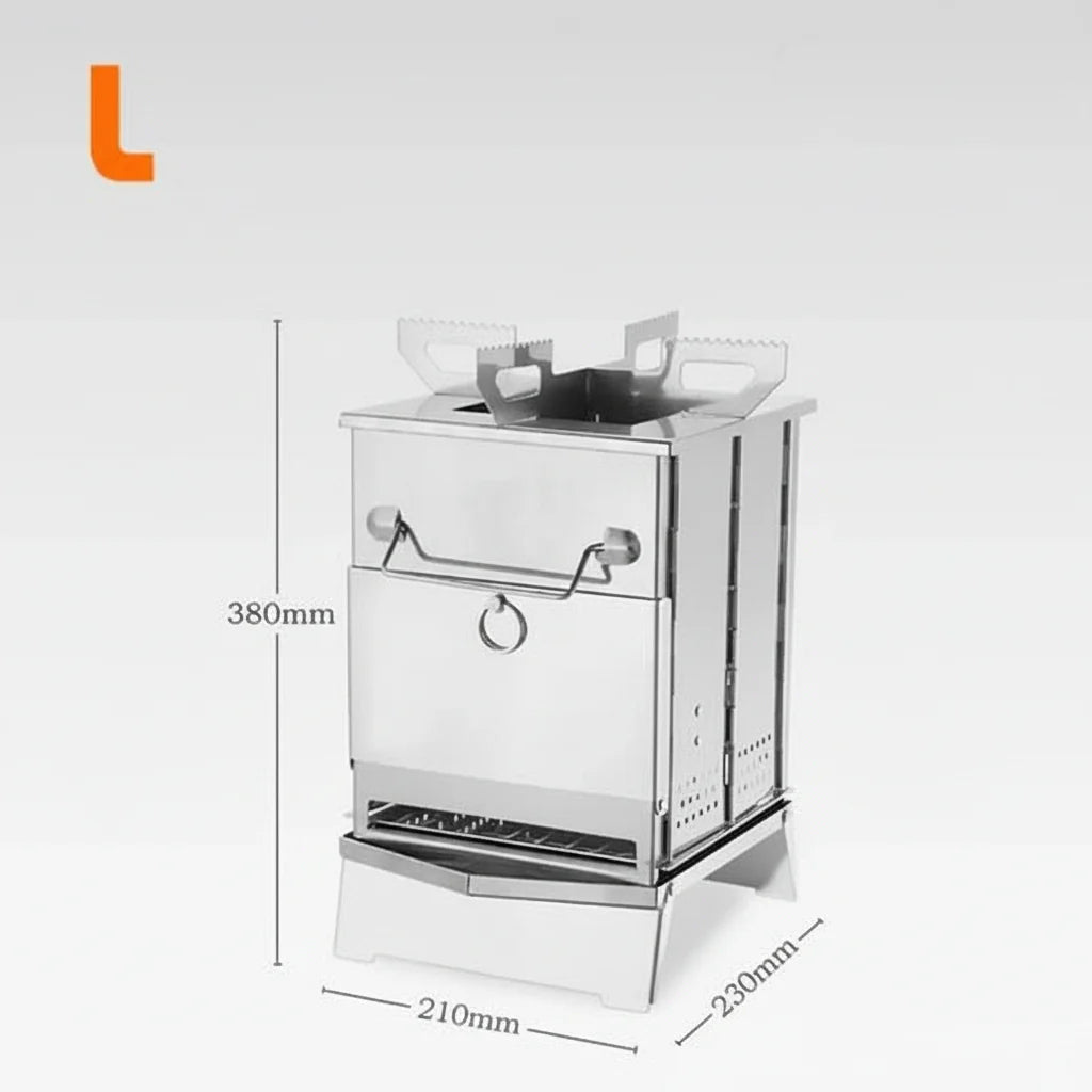 FLEXFIRE – Portable Stainless Steel Camping Stove for Outdoor Kitchen
