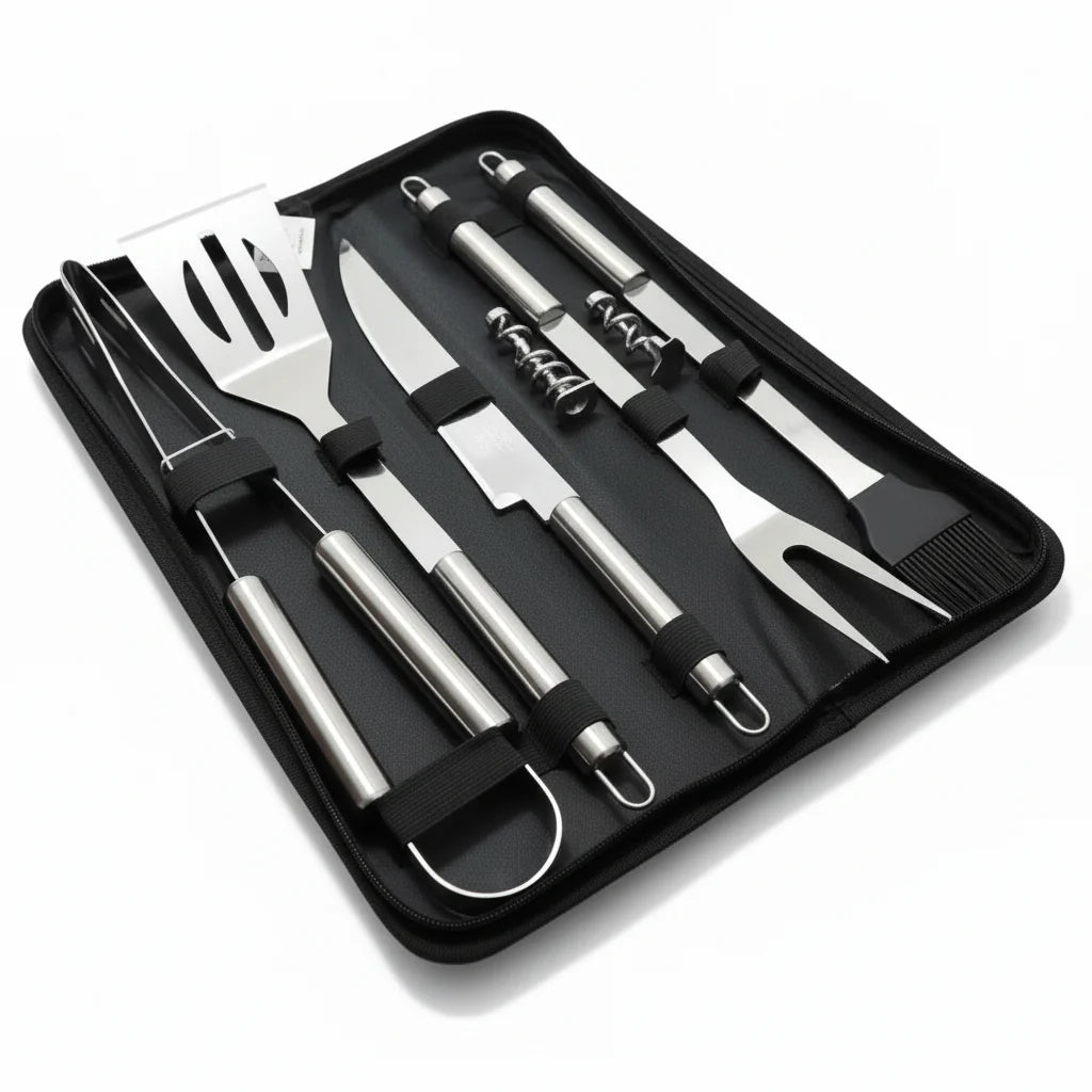 GrillMaster Pro – Stainless Steel Barbecue Tool Set for Outdoors